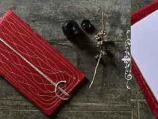 Bahi khata Red diary ☙ 32 { 12" X 6.5" }